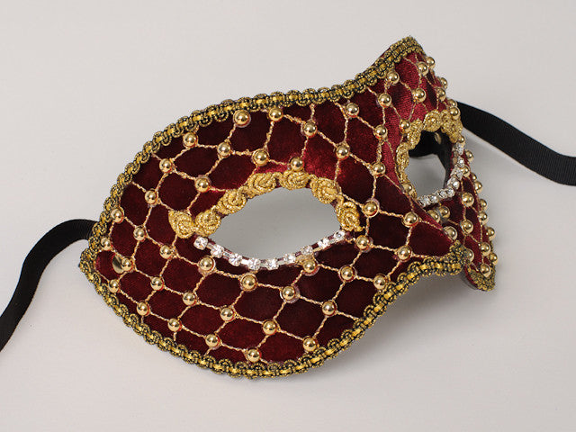 Gala-Maske aus rotem Samt