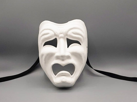 Wit Tragediemasker van de traan